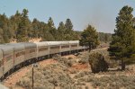 Grand Canyon Railway traveling to the Canyon